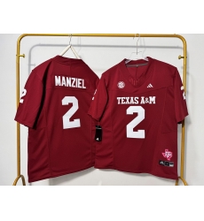 Men Texas A&M Aggies 2 Johnny Manziel Red F U S E Stitched Jersey Men Texas A&M Aggies 2 Johnny Manziel Red F U S E Stitched Jersey