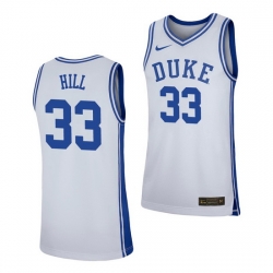 Duke Blue Devils Grant Hill White Replica Men'S Jersey