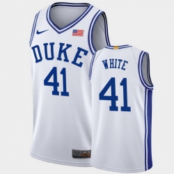 Duke Blue Devils Jack White White Authentic Men'S Jersey