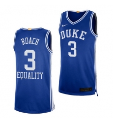 Duke Blue Devils Jeremy Roach Blue Equality Social Justice Men Jersey