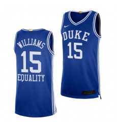 Duke Blue Devils Mark Williams Blue Equality Social Justice Men Jersey