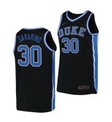 Duke Blue Devils Michael Savarino Black Replica Men'S Jersey