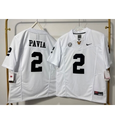 Men Duke Blue Devils 2 Diego Pavia White F U S E Stitched Jersey