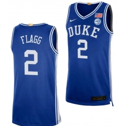 Men Duke Blue Devils Cooper Flagg #2 Blue Stitched NCAA Jersey