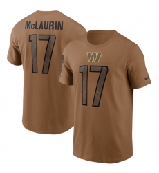 Men Washington Commanders 17 Terry McLaurin 2023 Brown Salute To Service Name  26 Number T Shirt