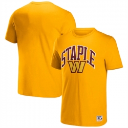 Men Washington Commanders X Staple Yellow Logo Lockup T Shirt