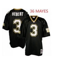 Saints #36 MAYES Black Saints Stitched Jersey