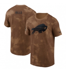 Men Buffalo Bills 2023 Brown Salute To Service Sideline T Shirt