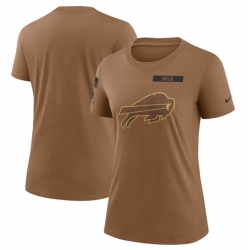 Women Buffalo Bills 2023 Brown Salute To Service Legend Performance T Shirt