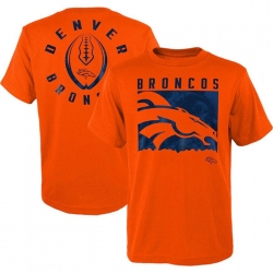 Men Denver Broncos Orange Preschool Liquid Camo Logo T Shirt