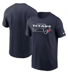 Men Houston Texans Navy Division Essential T Shirt