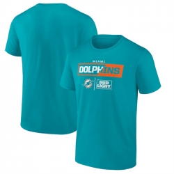 Men Miami Dolphins Aqua X Bud Light T Shirt