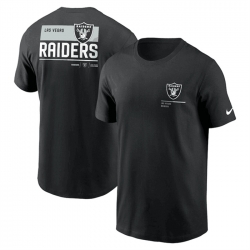 Men Las Vegas Raiders Black Team Incline T Shirt