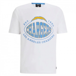 Men Los Angeles Chargers White BOSS X Trap T Shirt