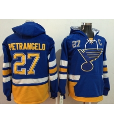 St.Louis Blues #27 Alex Pietrangelo Navy Blue Hoodie