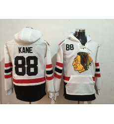 Men Chicago Blackhawks Patrick Kane 88 White Stitched NHL Hoodie