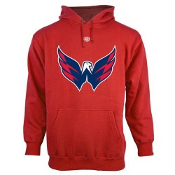 Men Washington Capitals Old Time Hockey Big Logo with Crest Pullover