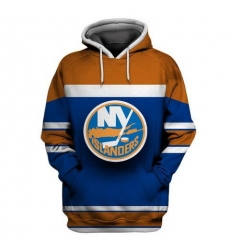 Men New York Islanders Blue All Stitched Hooded Sweatshirt