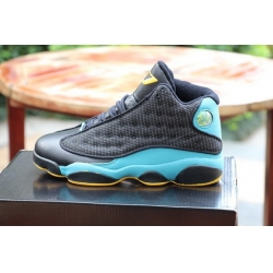 Air Jordan 13 Retro New Orleans Hornets Men Shoes Team Colour Black