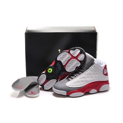 Air Jordan 13 Shoes 2015 Mens White Red Gray