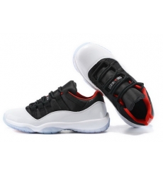 Air Jordan 11 Shoes 2015 Womens Low Black White Red