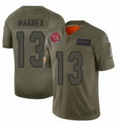 Men Arizona Cardinals 13 Kurt Warner Limited Camo 2019 Salute to Service Football Jersey