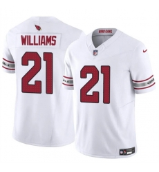 Men Arizona Cardinals 21 Garrett Williams White 2024 F U S E  Vapor Untouchable Limited Stitched Jersey