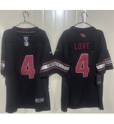 Men Arizona Cardinals  4 Jeremiyah Love Black 2026 Draft Vapor Untouchable Limited Stitched Jersey