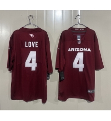 Men Arizona Cardinals  4 Jeremiyah Love Red 2026 Draft Vapor Untouchable Limited Stitched Jersey