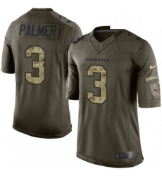 Men Nike Arizona Cardinals 3 Carson Palmer Elite Green Salute to Service NFL Jersey