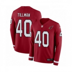 Men Nike Arizona Cardinals 40 Pat Tillman Limited Red Therma Long Sleeve NFL Jersey