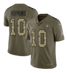 Nike Cardinals 10 DeAndre Hopkins Olive Camo Men Stitched NFL Limited 2017 Salute To Service Jersey