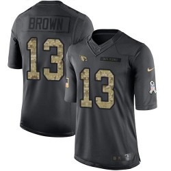 Nike Cardinals #13 Jaron Brown Black Mens Stitched NFL Limited 2016 Salute to Service Jersey