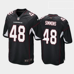 men isaiah simmons arizona cardinals black alternate game jersey 