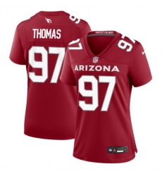 Women Arizona Cardinals 97 Cameron Thomas Red 2023 Stitched Jersey  Run Small