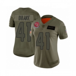 Women's Arizona Cardinals #41 Kenyan Drake Limited Olive 2019 Salute to Service Football Jersey