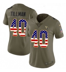 Womens Nike Arizona Cardinals 40 Pat Tillman Limited OliveUSA Flag 2017 Salute to Service NFL Jersey