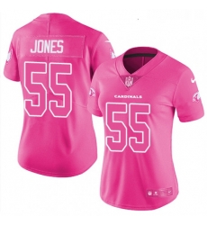 Womens Nike Arizona Cardinals 55 Chandler Jones Limited Pink Rush Fashion NFL Jersey