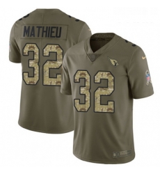 Youth Nike Arizona Cardinals 32 Tyrann Mathieu Limited OliveCamo 2017 Salute to Service NFL Jersey