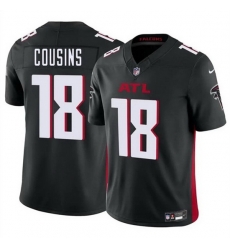 Men Atlanta Falcons 18 Kirk Cousins Black 2023 F U S E  Vapor Untouchable Limited Football Stitched Jersey