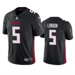 Men Atlanta Falcons 5 Drake London Black NFL Draft Vapor Untouchable Limited Stitched Jersey