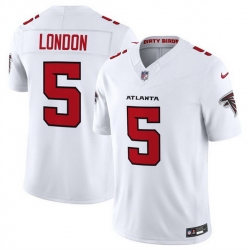Men Atlanta Falcons  5 Drake London White 2026 New F U S E  Vapor Untouchable Limited Stitched Football Jersey