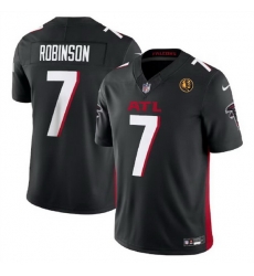 Men Atlanta Falcons 6 Younghoe Koo Black 2023 F U S E  With John Madden Patch Vapor Limited Stitched Football Jersey