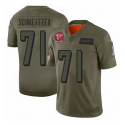 Men Atlanta Falcons 71 Wes Schweitzer Limited Camo 2019 Salute to Service Football Jersey