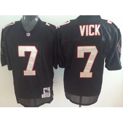 Men Falcons #7 Michael Vick Throwback Black NFL Jersey