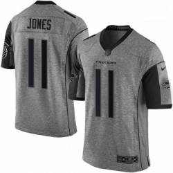 Men Nike Atlanta Falcons 11 Julio Jones Limited Gray Gridiron NFL Jersey