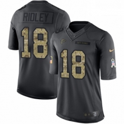 Men Nike Atlanta Falcons 18 Calvin Ridley Limited Black 2016 Salute to Service NFL Jersey