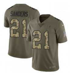 Men Nike Atlanta Falcons 21 Deion Sanders Limited OliveCamo 2017 Salute to Service NFL Jersey