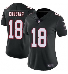 Women Atlanta Falcons 18 Kirk Cousins Black 2023 Stitched Jersey