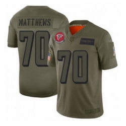 Womens Atlanta Falcons 70 Jake Matthews Limited Camo 2019 Salute to Service Football Jersey